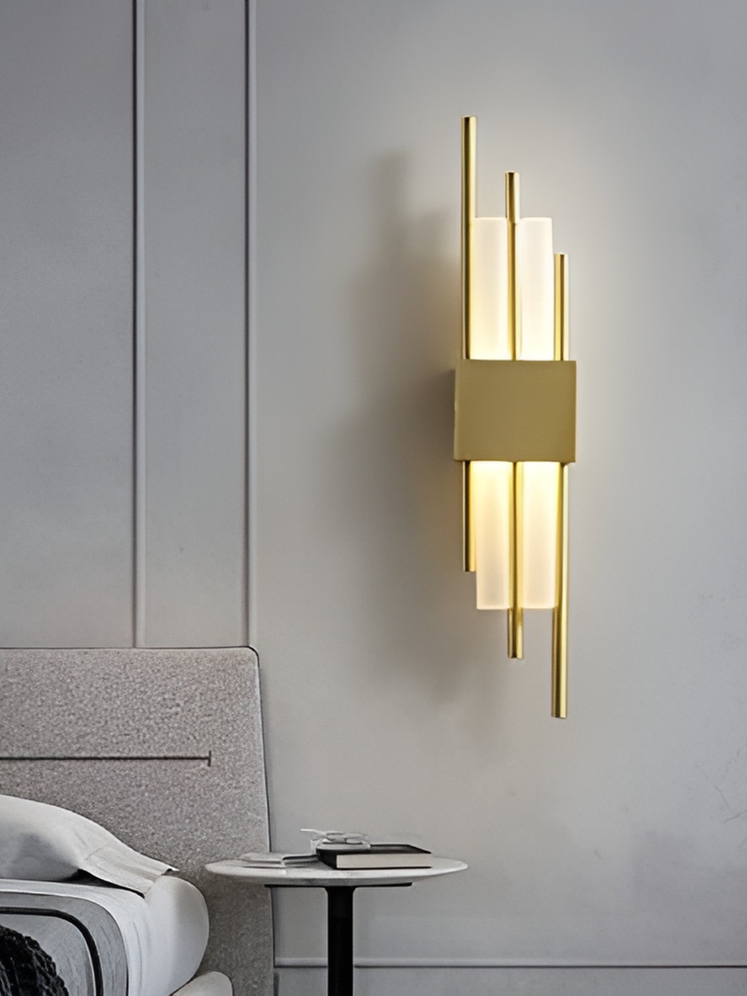 

Areezo Gold-Toned Metal Contemporary Wall Lamp