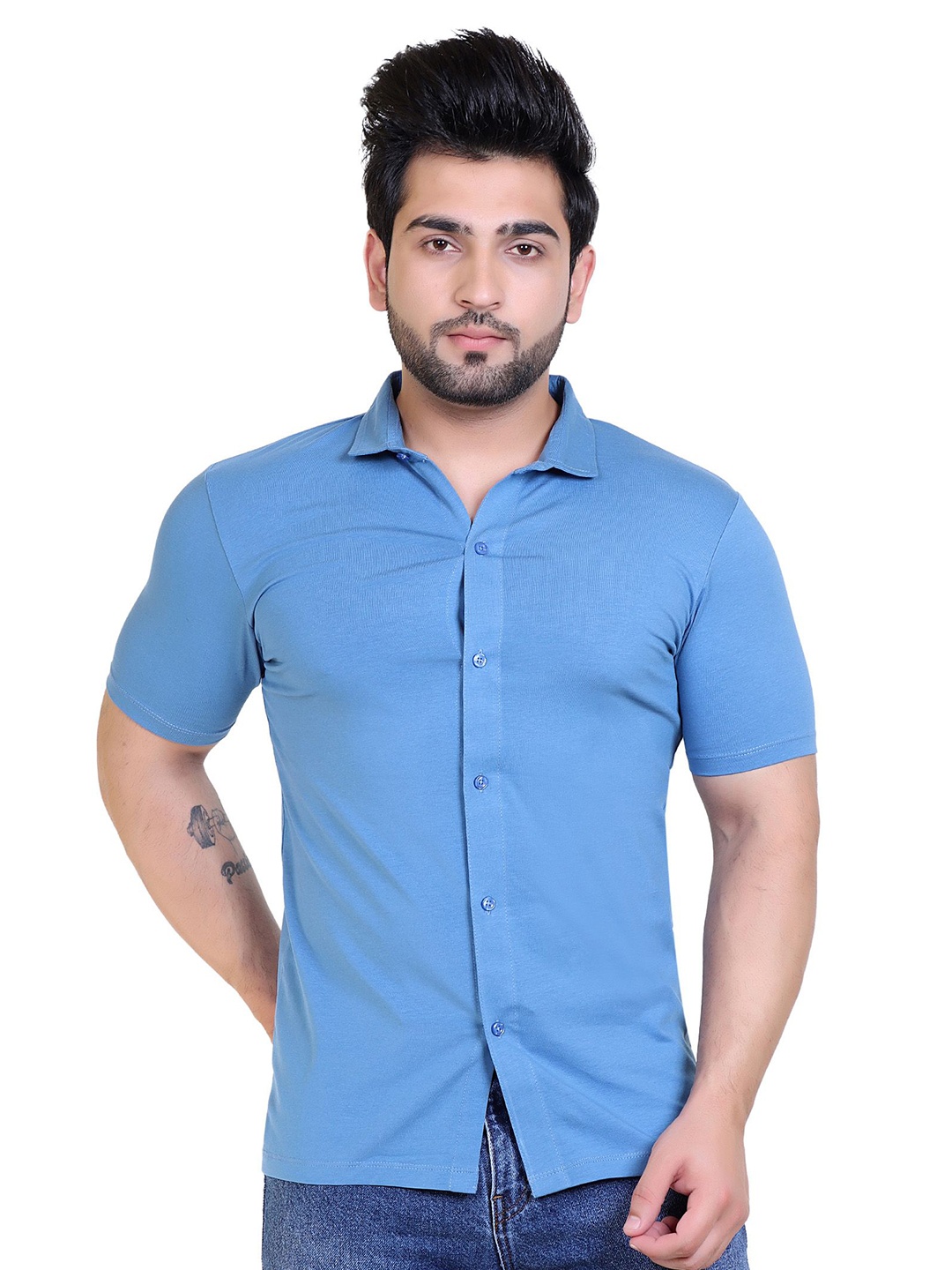 

MAZMUN Men Opaque Casual Shirt, Blue