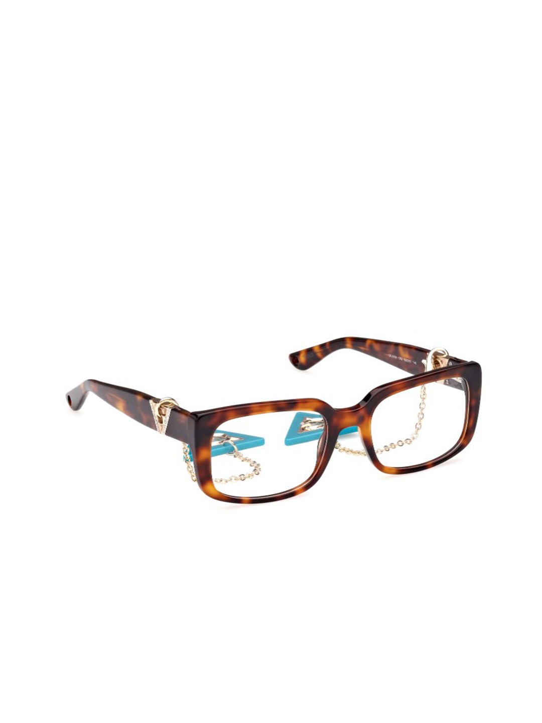 

GUESS Women Abstract Full Rim Rectangle Frames, Brown