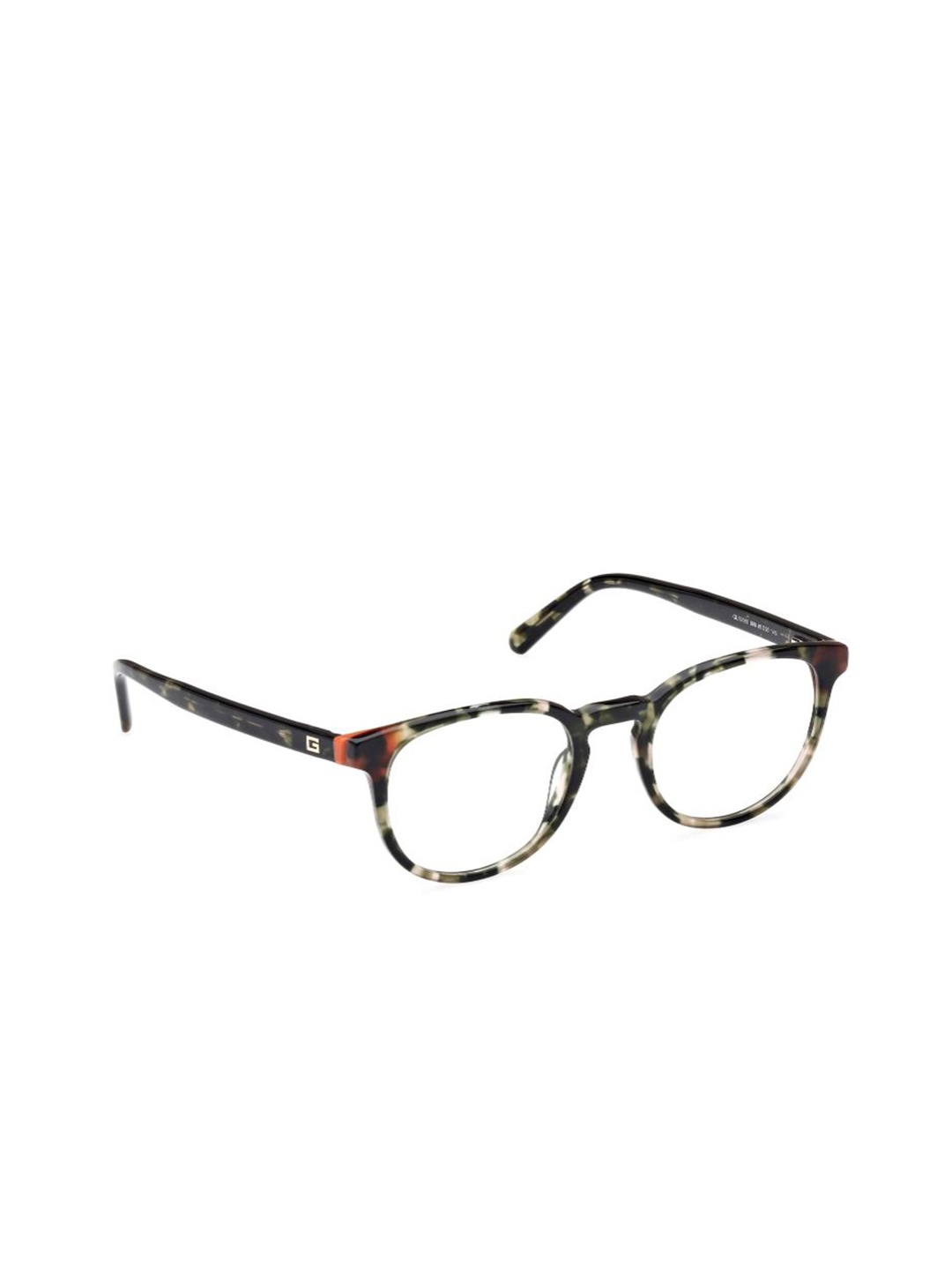 

GUESS Men Abstract Full Rim Oval Frames, Green