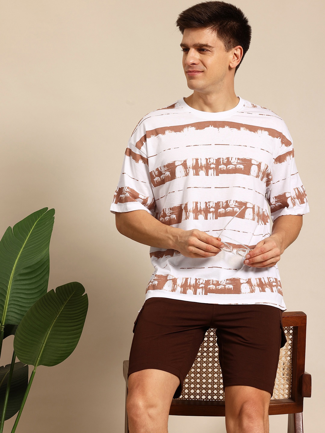 

Mast & Harbour Men Printed T-shirt, White