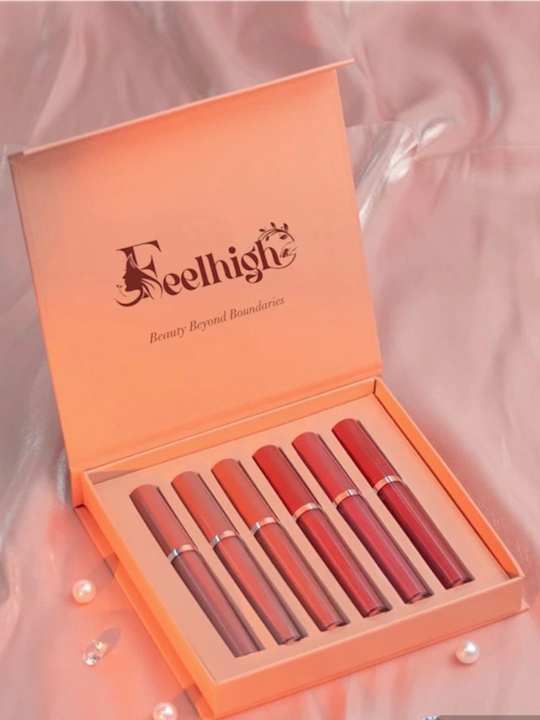 

FEELHIGH Set Of 6 Matte Liquid Lipstick - 2ml Each - Shade B, Nude