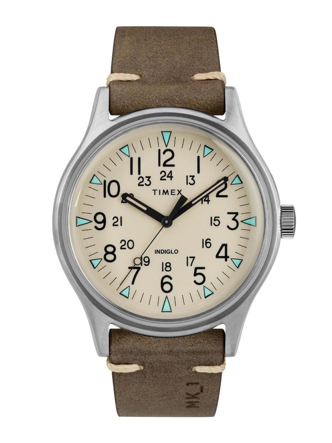 

Timex Men Brass Dial & Leather Straps Analogue Watch TW2R96800, Beige