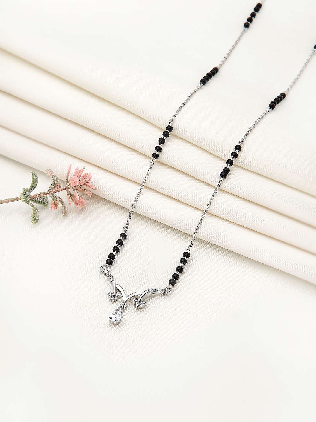 

SILBERRY Sterling Silver Rhodium-Plated Layered Necklace
