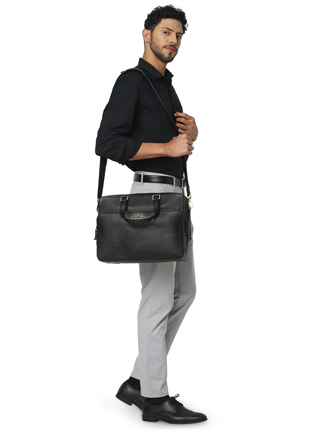 

PERQUISITE WARREN Range Black One Size Soft Laptop Bag