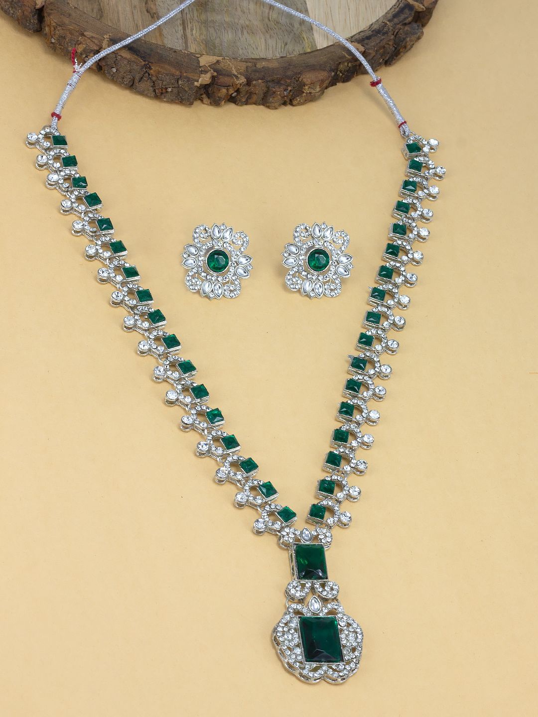 

PRIVIU CZ-Studded Jewellery Set, Silver