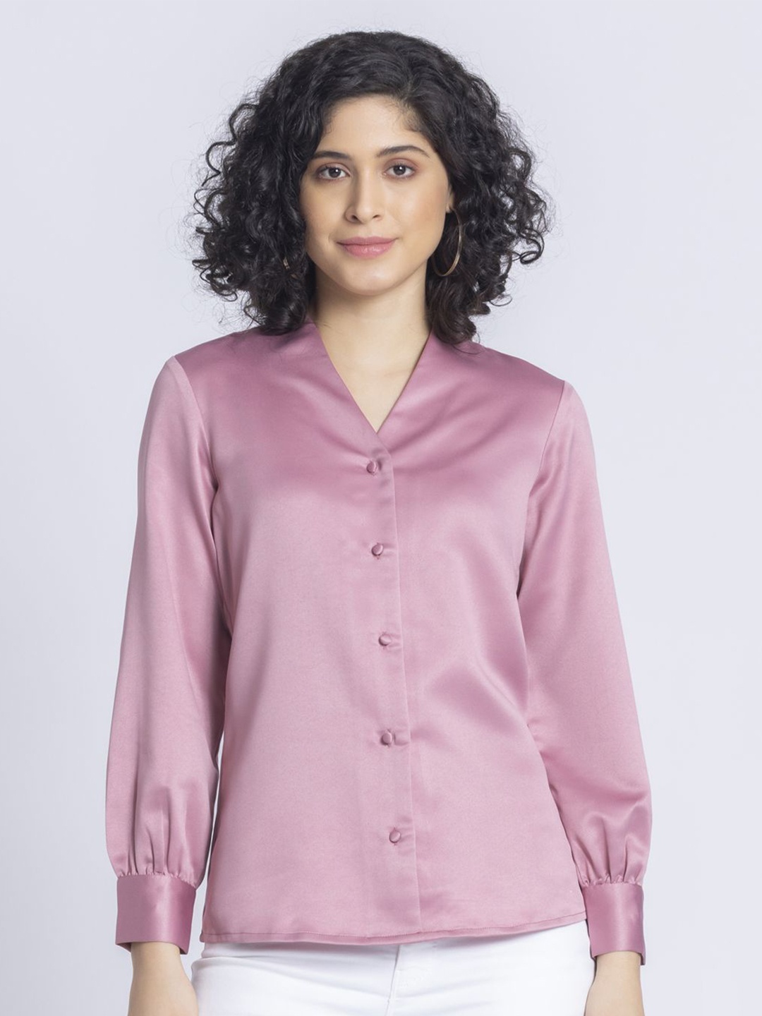 

SHAYE Women Smart Opaque Casual Shirt, Pink