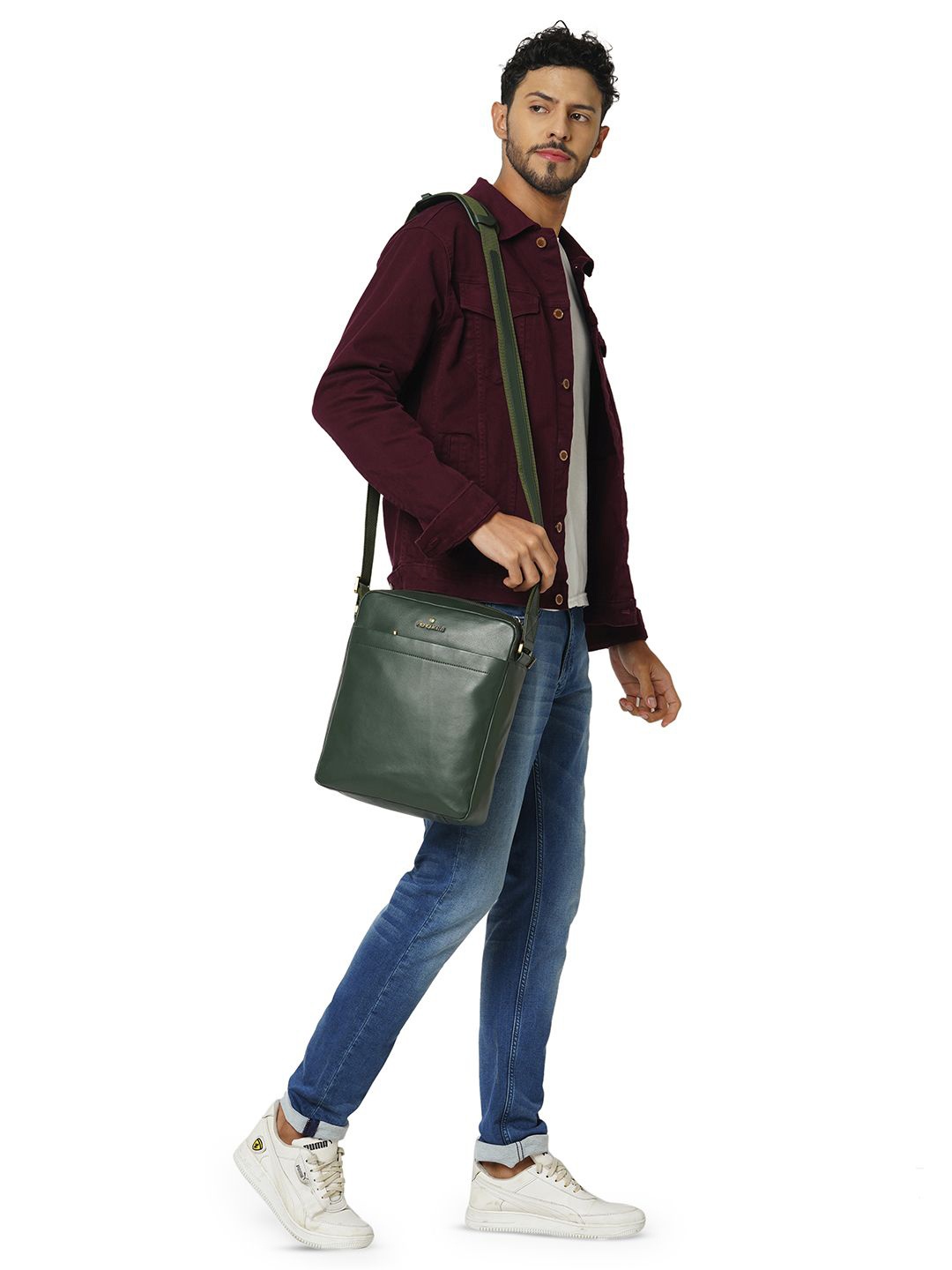 

PERQUISITE Mark Bottle Green Crossbody