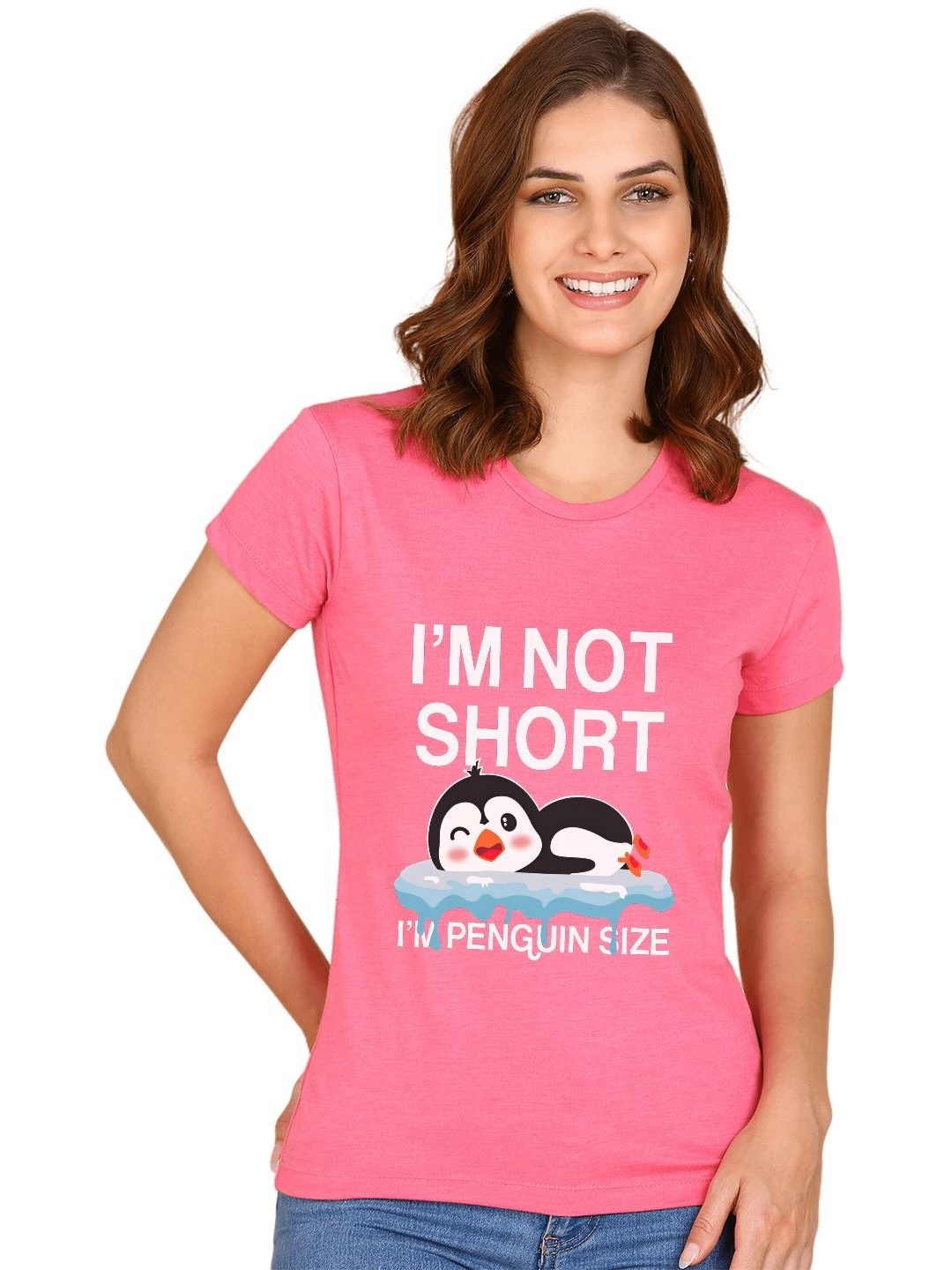 

Wyld Sprog Women Typography Printed Pure Cotton Applique T-shirt, Pink