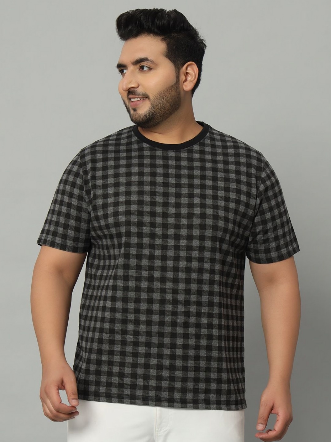 

AUSTIVO Men Checked Pockets T-shirt, Multi