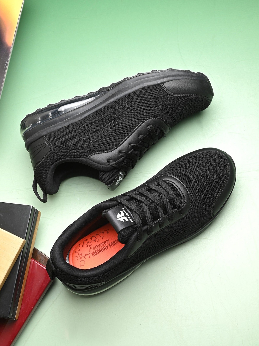 

OFF LIMITS Men Mesh Running Non-Marking Shoes, Black
