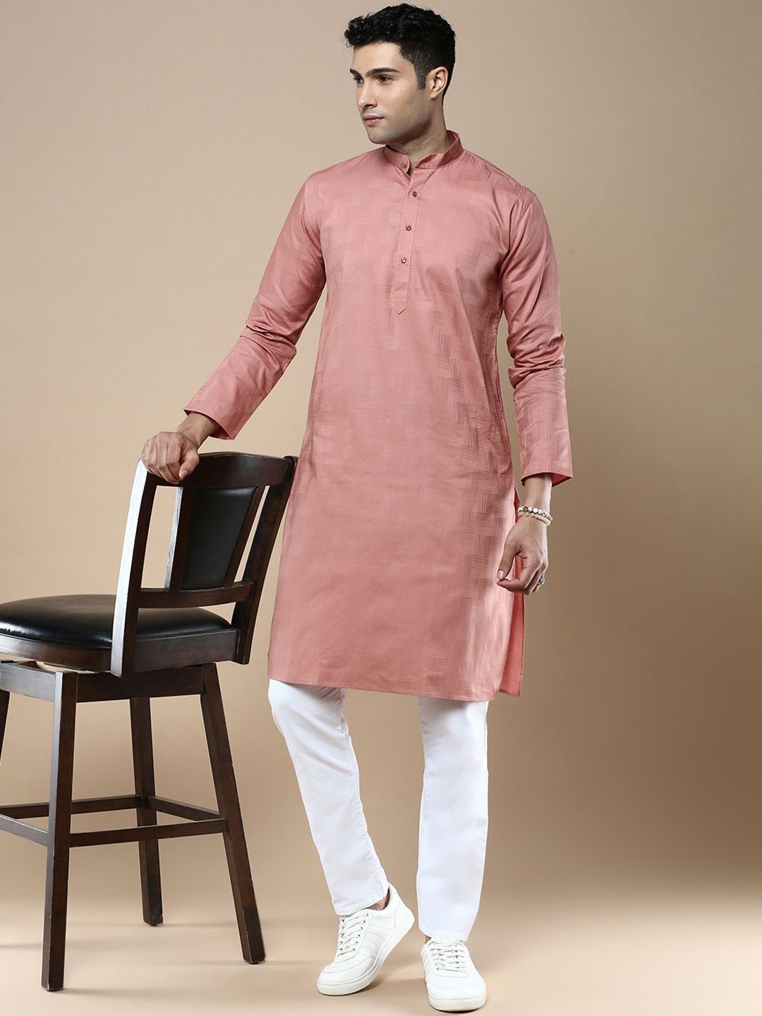 

Anouk Men Regular Kurta with Patiala, Red