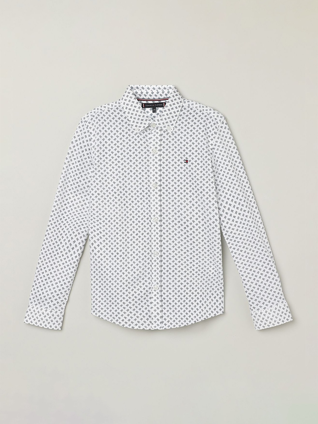 

Tommy Hilfiger Boys Opaque Printed Casual Shirt, White