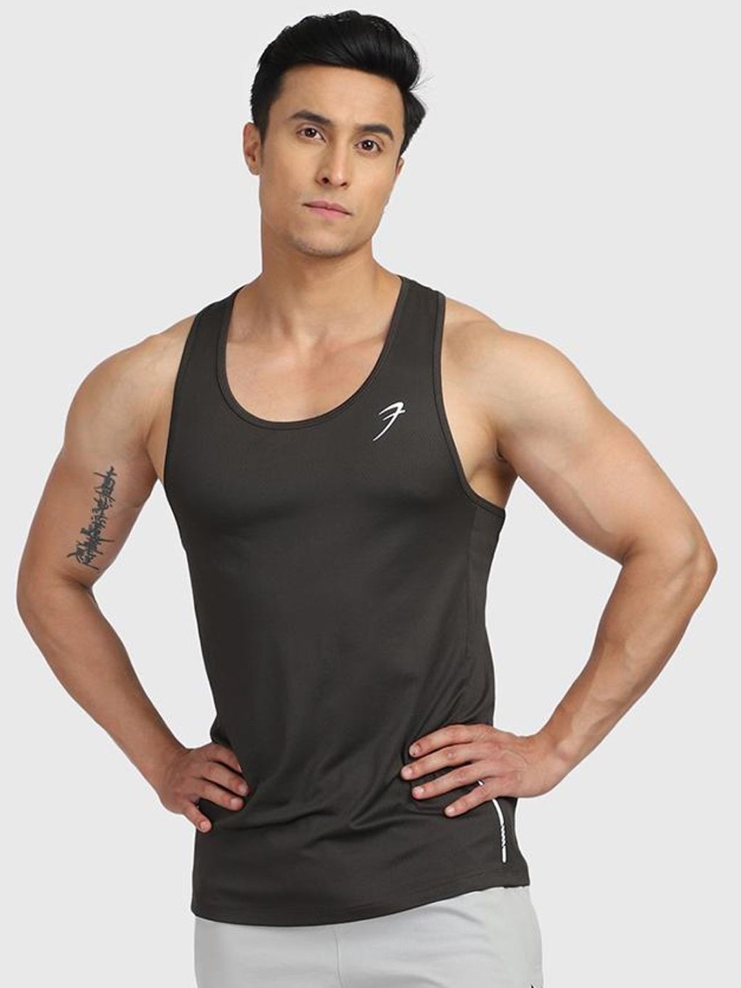

FUAARK Sleeveless Innerwear Gym Vests-FAU-Tank-ArmyGreen-S, Green