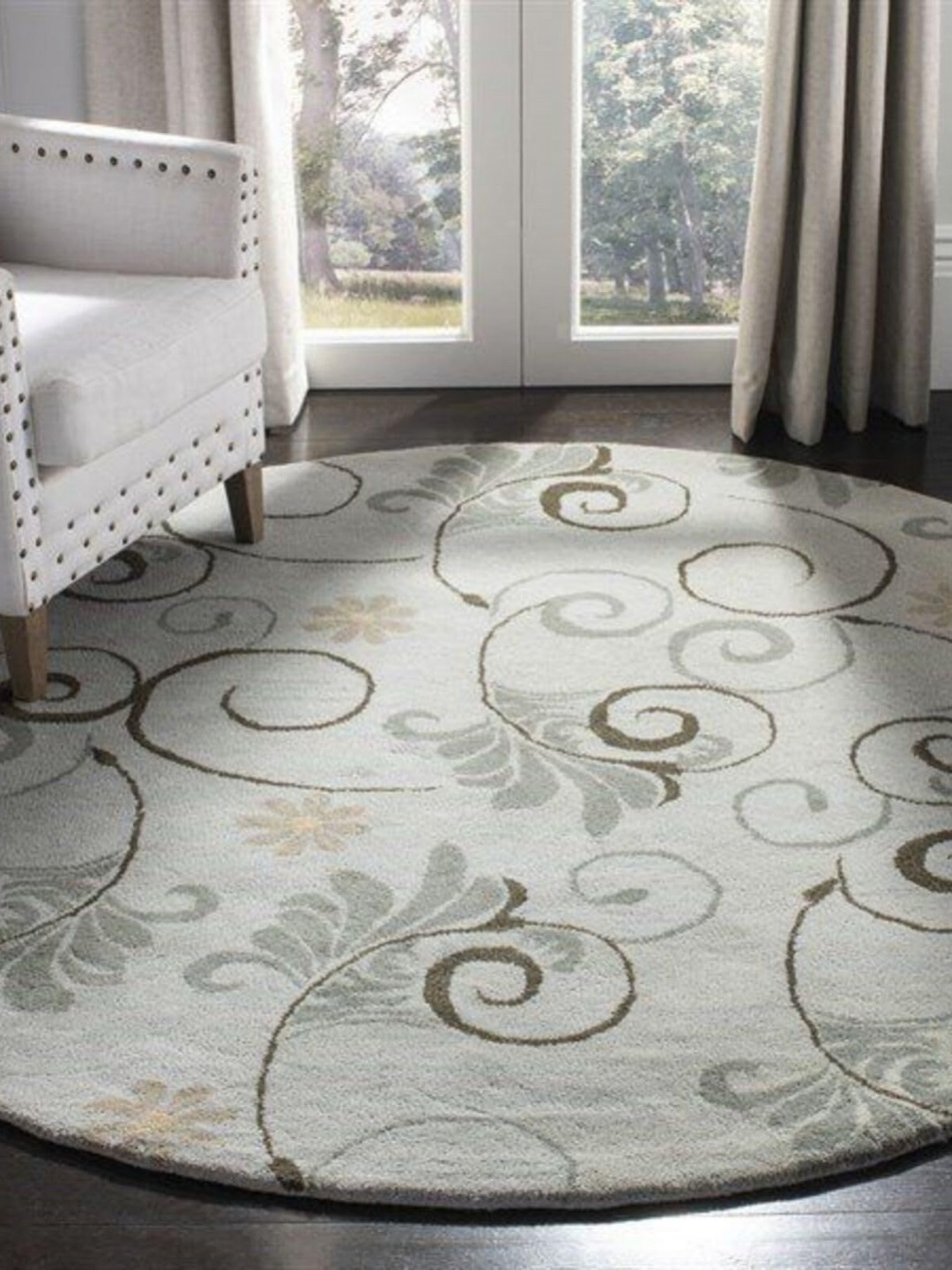 

Safiya Carpet Grey Ethnic Motifs Woollen Carpets