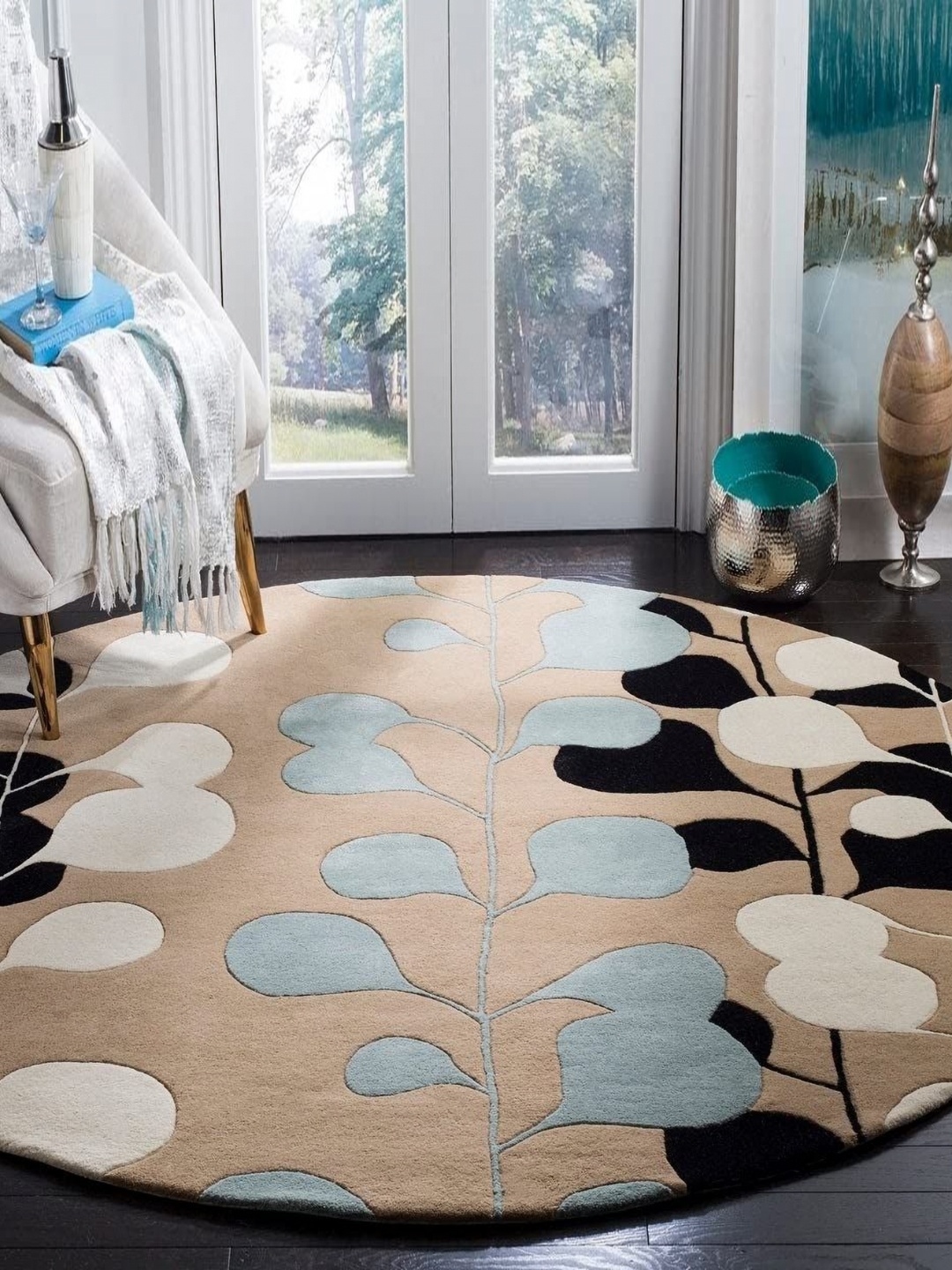 

Safiya Carpet Beige Floral Woollen Carpets