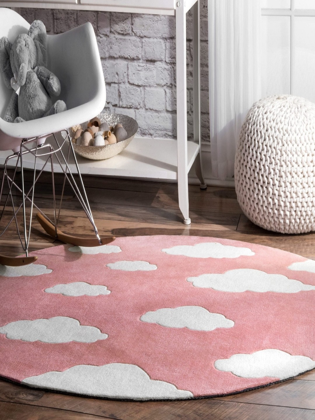 

Safiya Carpet Pink Abstract Hand-Tufted Woollen Carpets