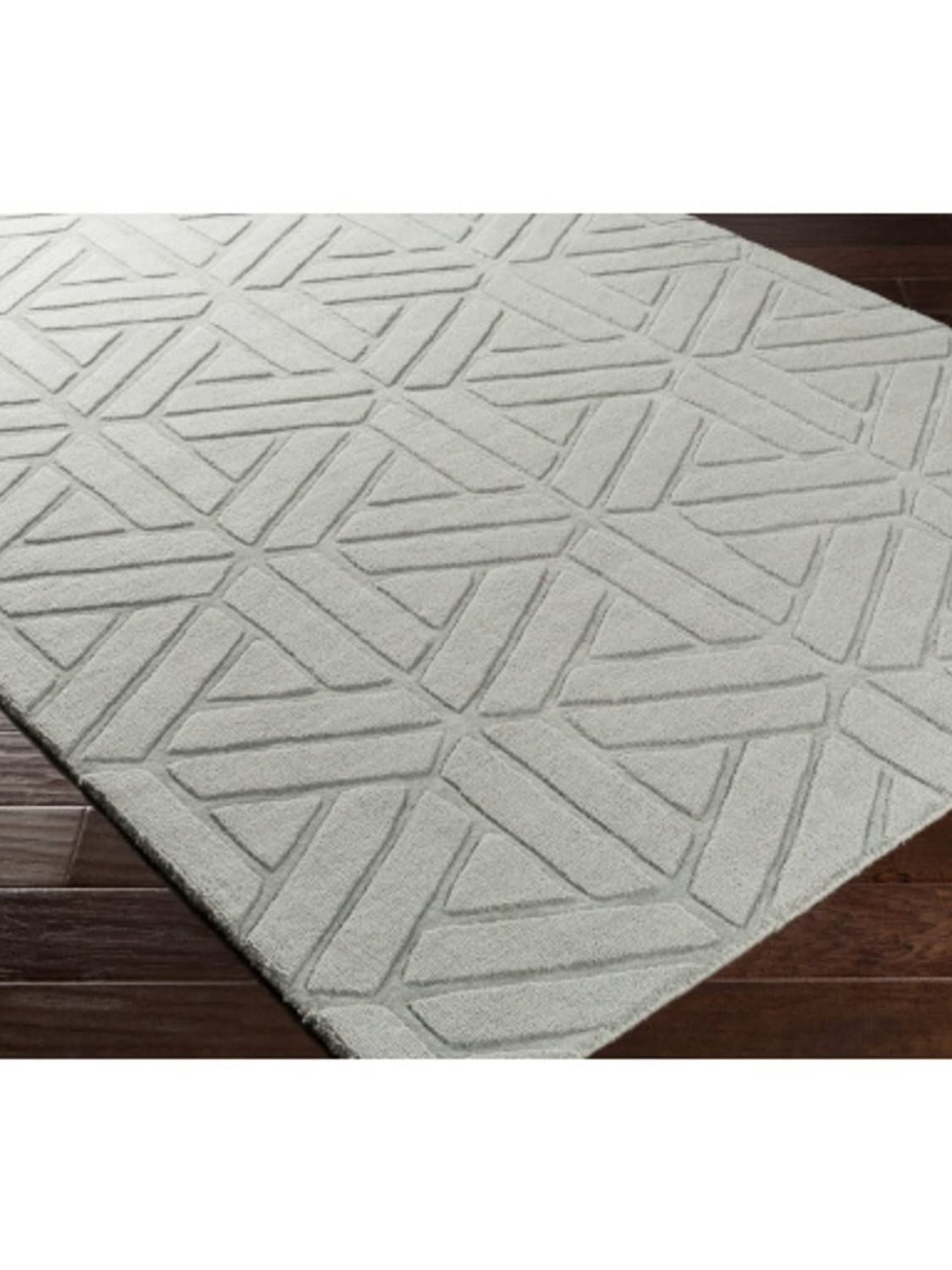 

Safiya Carpet Grey Geometric Hand-Tufted Woollen Carpets