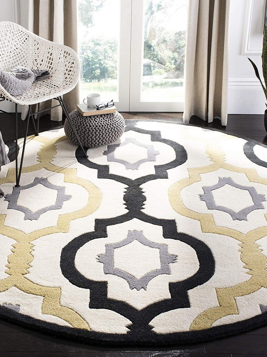 

Safiya Carpet Grey Geometric Hand-Tufted Woollen Carpets