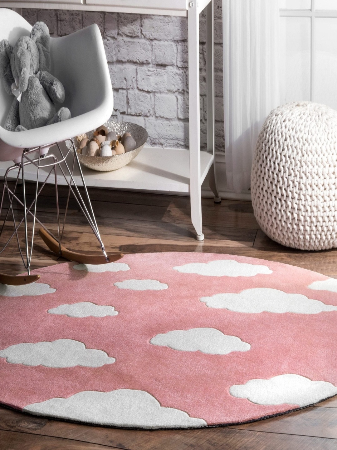 

Safiya Carpet Pink Abstract Hand-Tufted Woollen Carpets