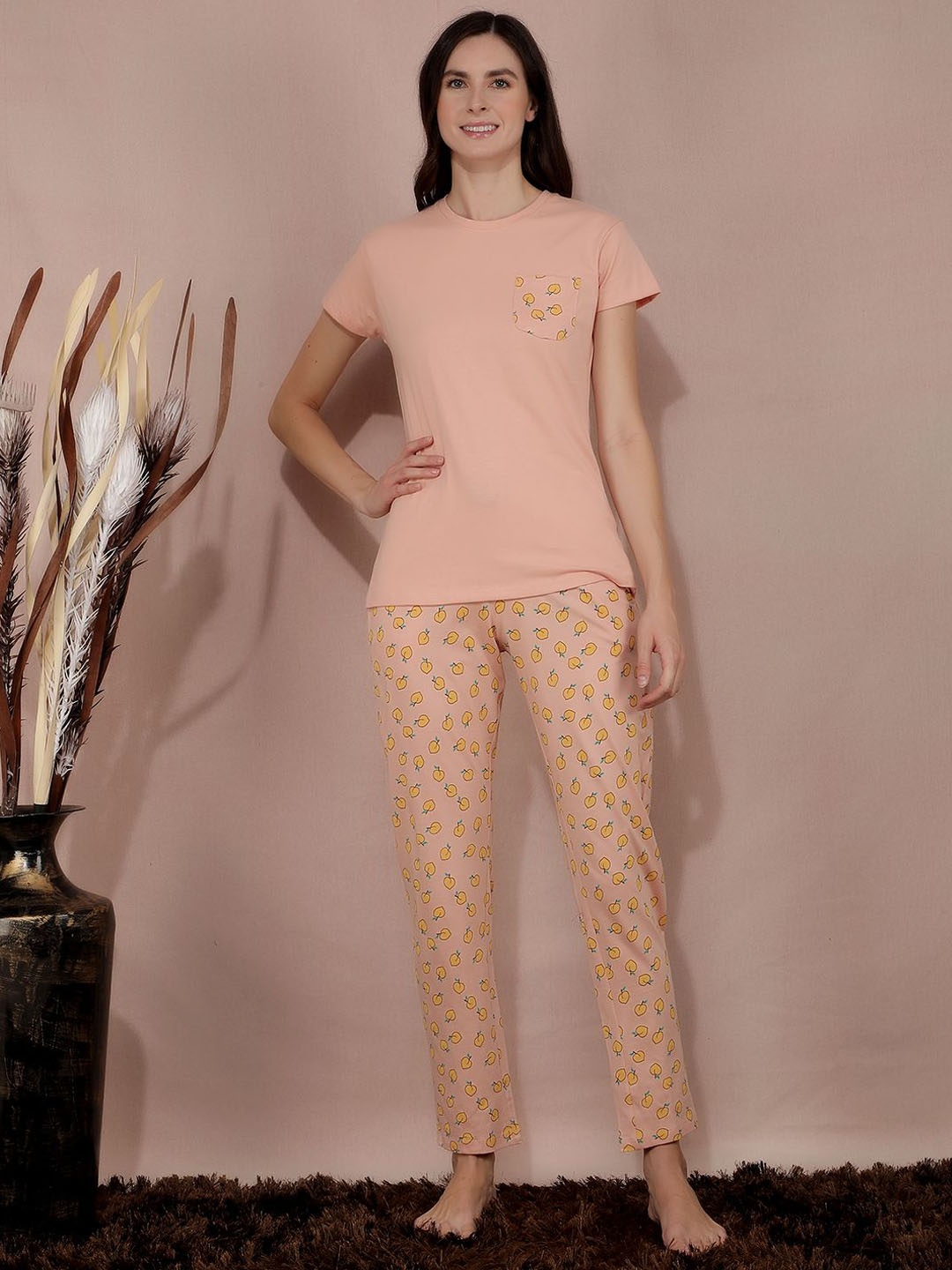 

Dollar Missy Women Printed Night suit, Orange