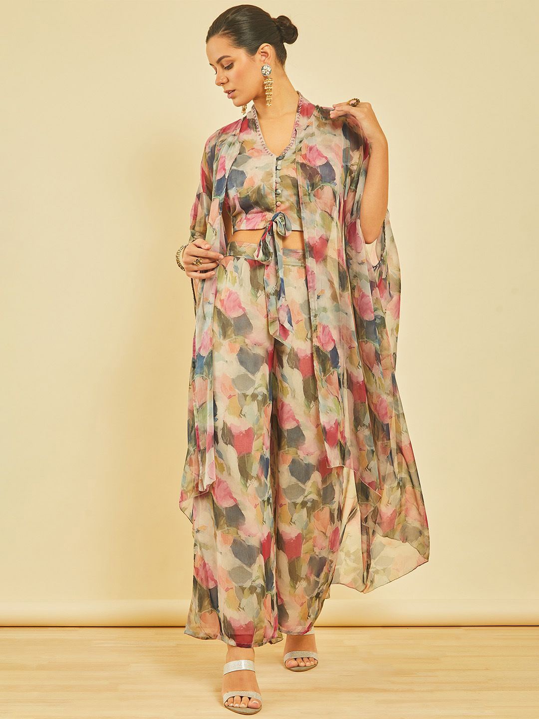 

Soch Abstract Print Co-Ord Set, Green