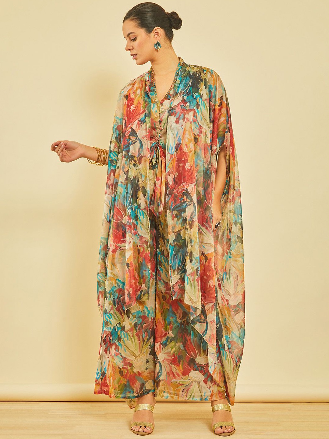 

Soch Abstract Print Co-Ord Set, Green