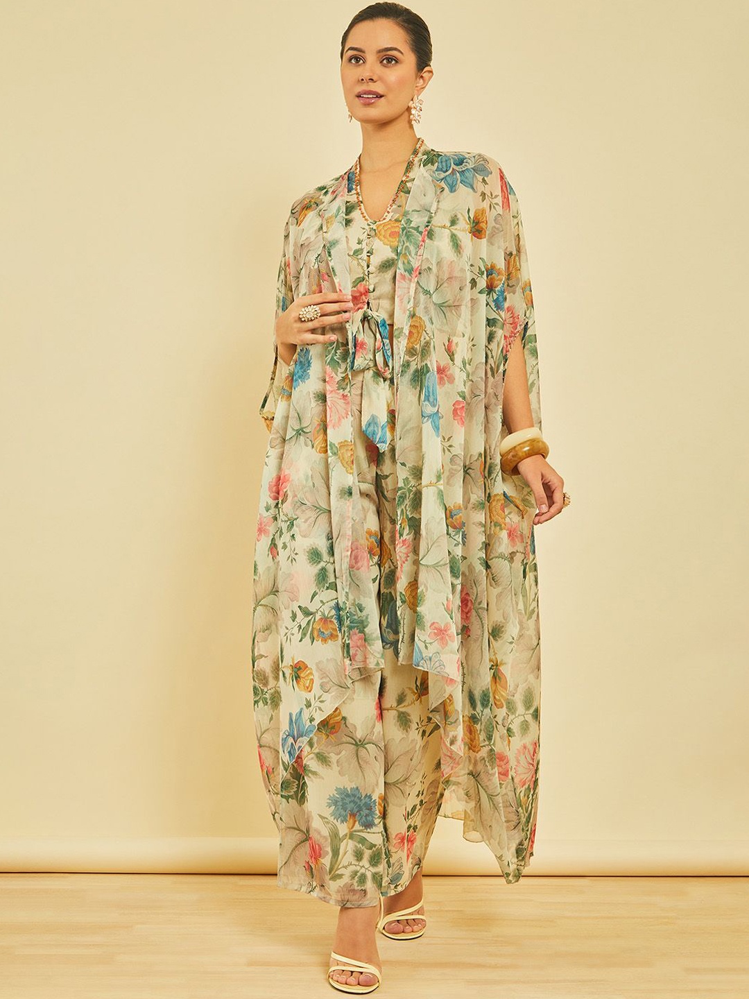 

Soch Floral Printed Co-Ord Set, Beige
