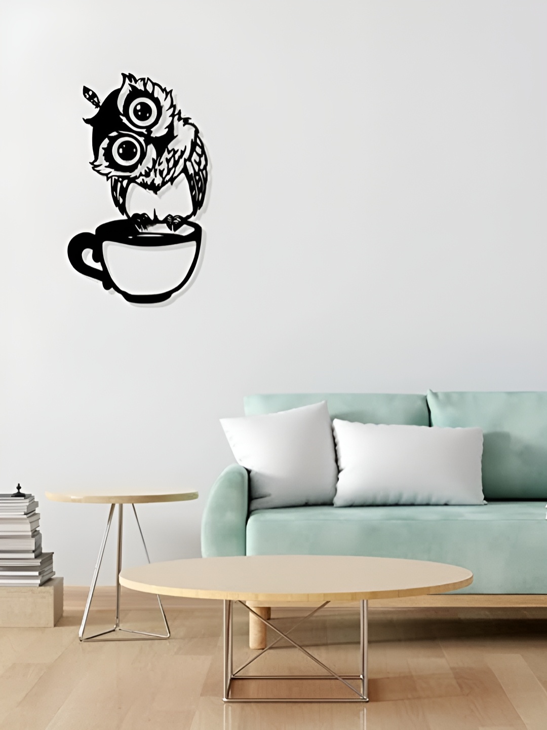 

Artrooms Cute Owl Metal Wall Art, Black