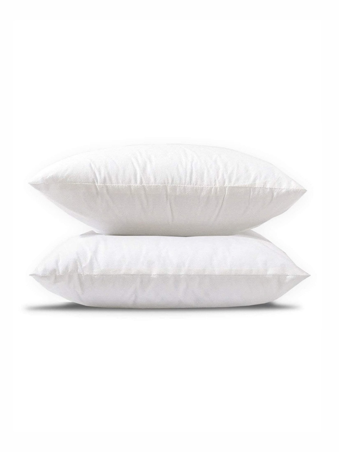 

Kuber Industries Set Of 2 White Microfiber Cushions
