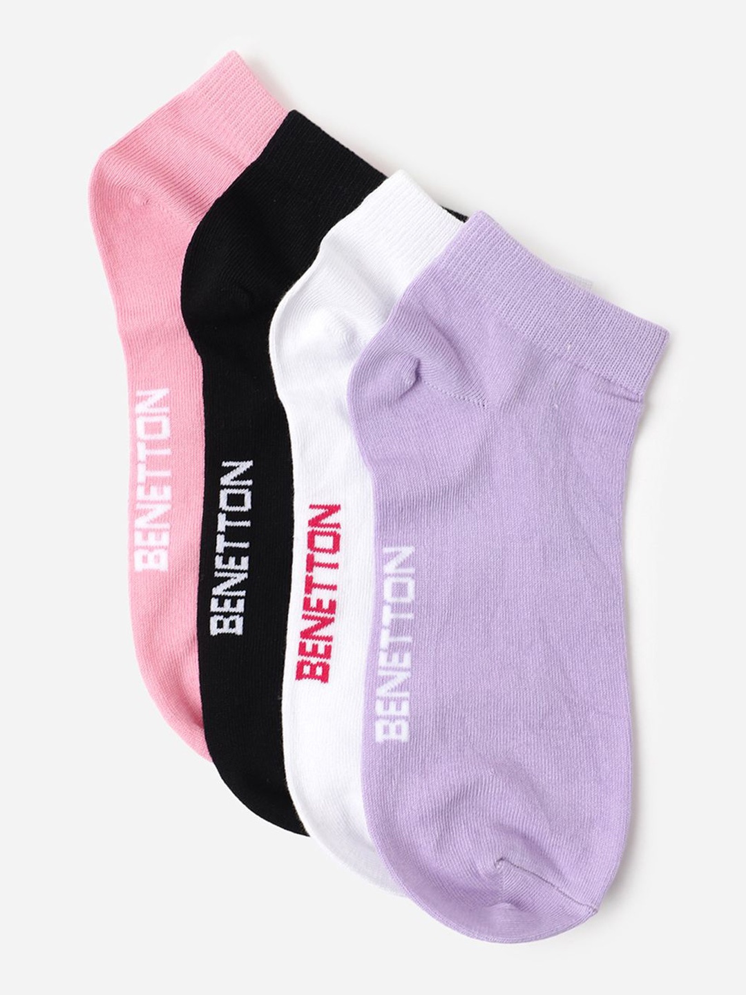 

United Colors of Benetton Kids Pack Of 4 Ankle-Length Socks, Purple