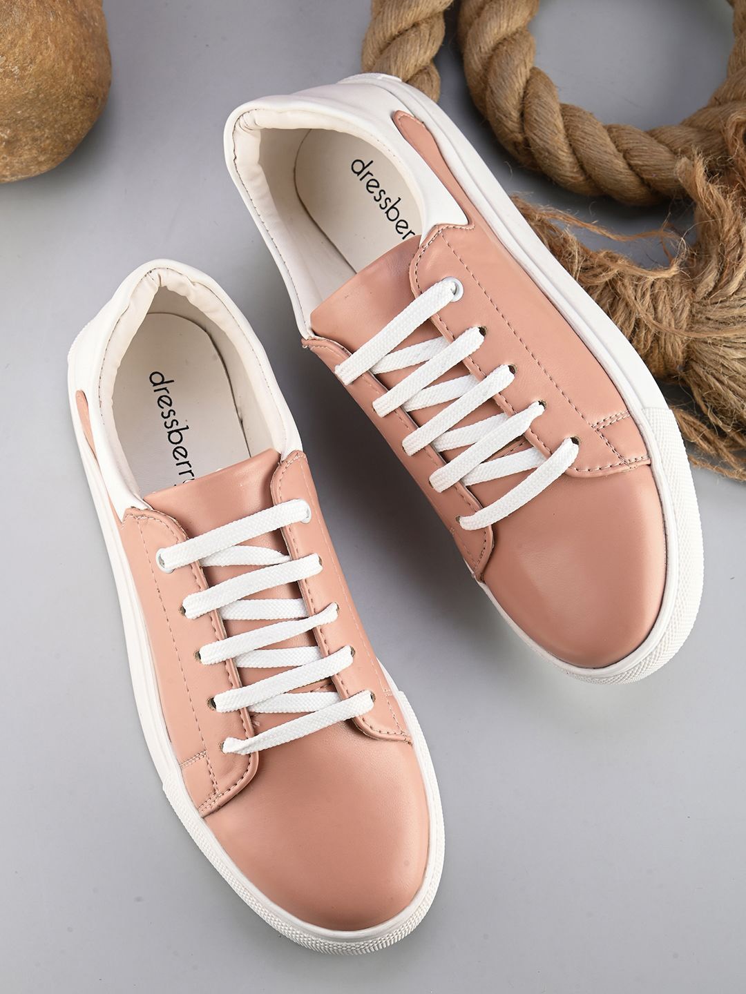 

DressBerry Women Colourblocked Sneakers, Pink