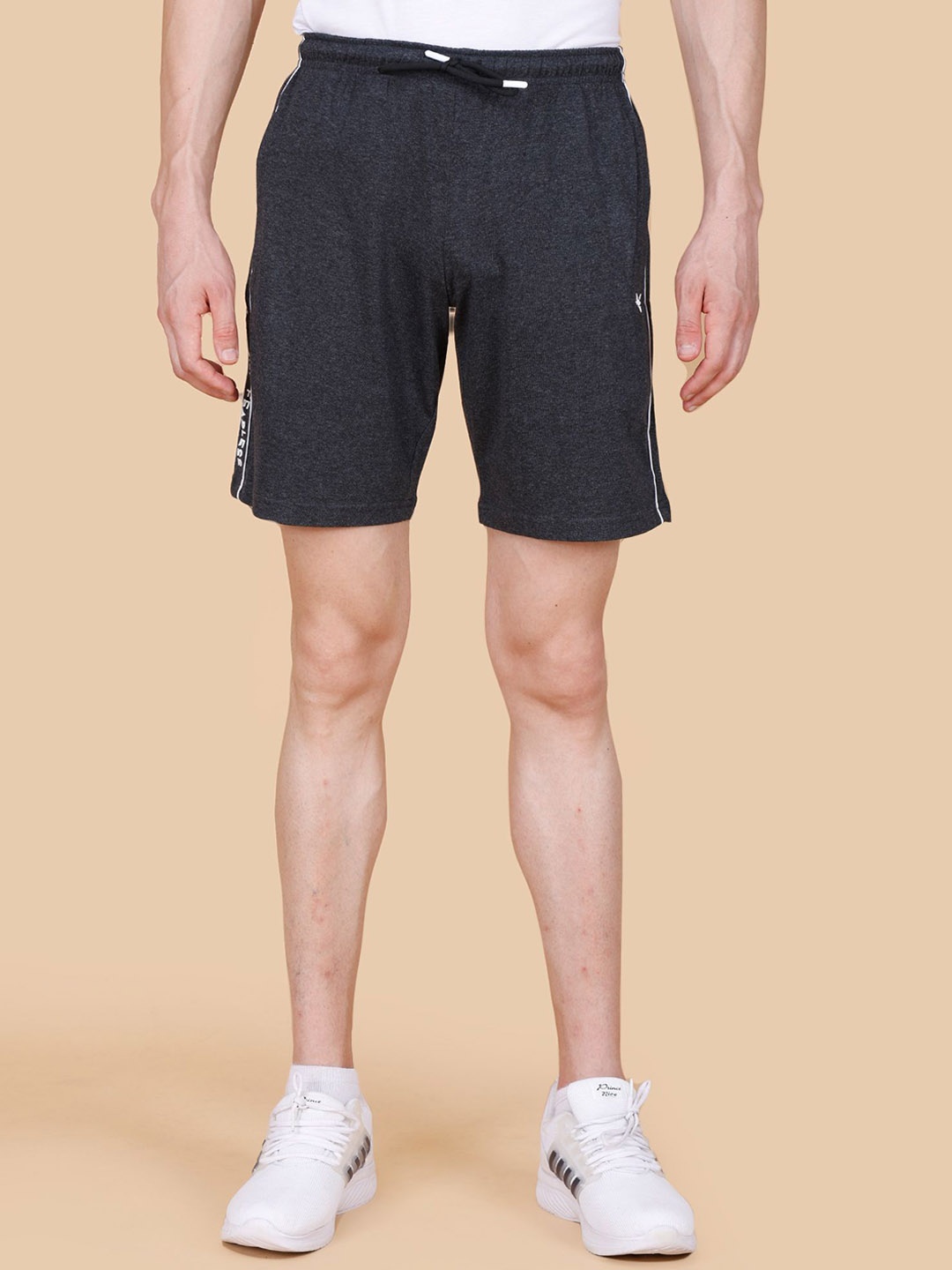 STARFOX Men Mid-Rise Cotton Outdoor Shorts, Charcoal