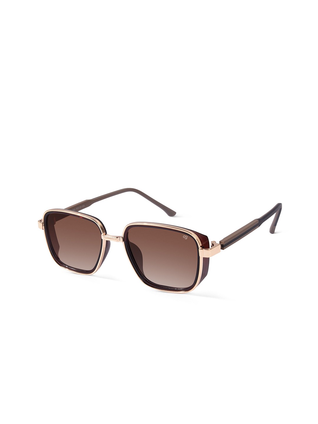

Woggles Unisex Square Sunglasses with UV Protected Lens, Brown
