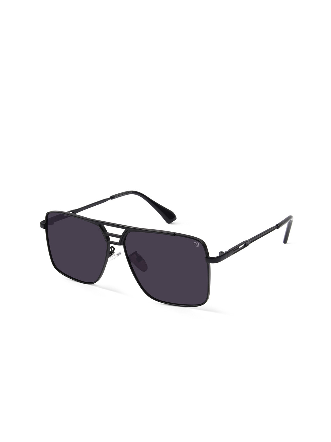 

Woggles Unisex Square Sunglasses with UV Protected Lens, Black