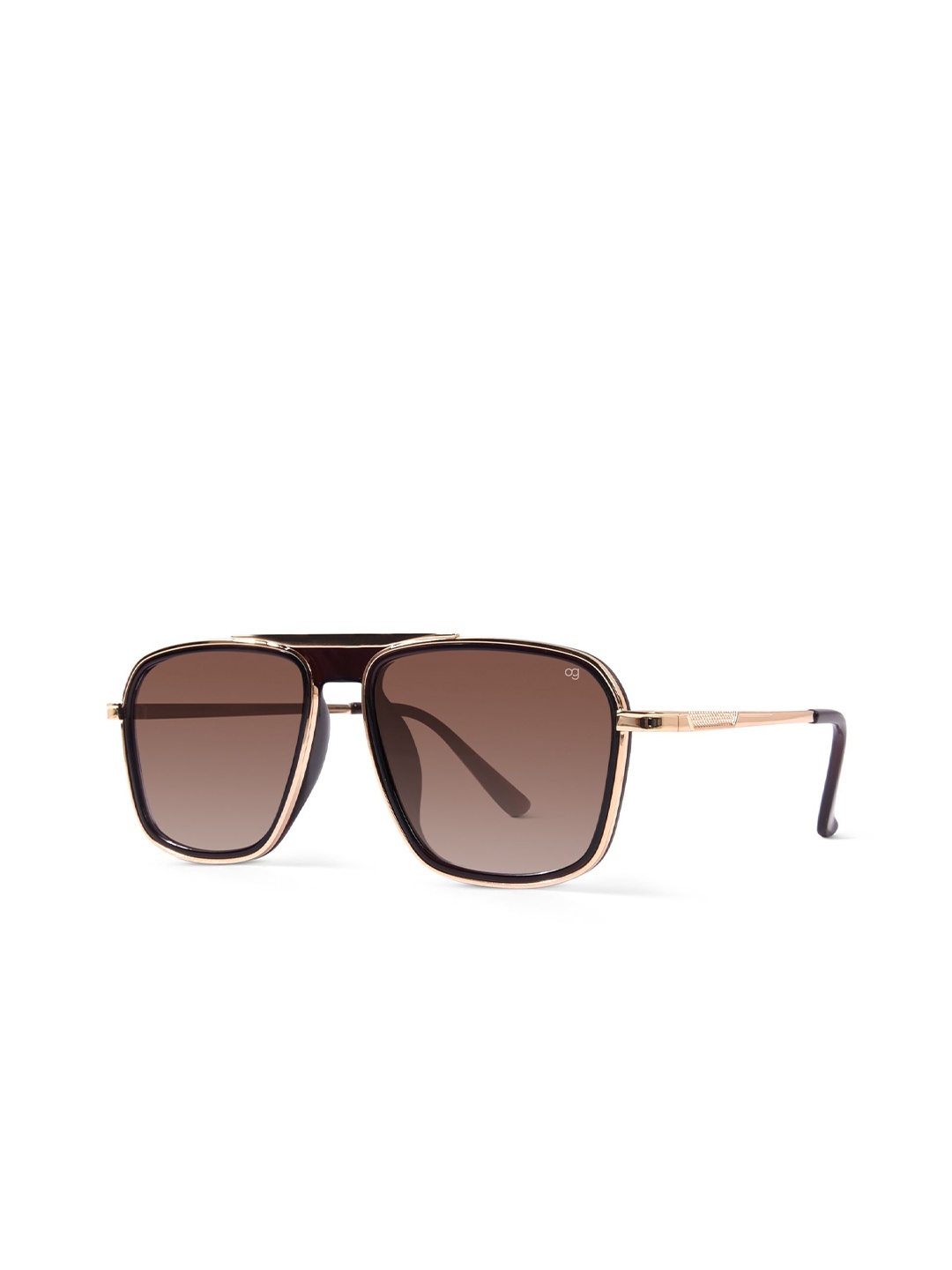 

Woggles Unisex Square Sunglasses with UV Protected Lens, Brown