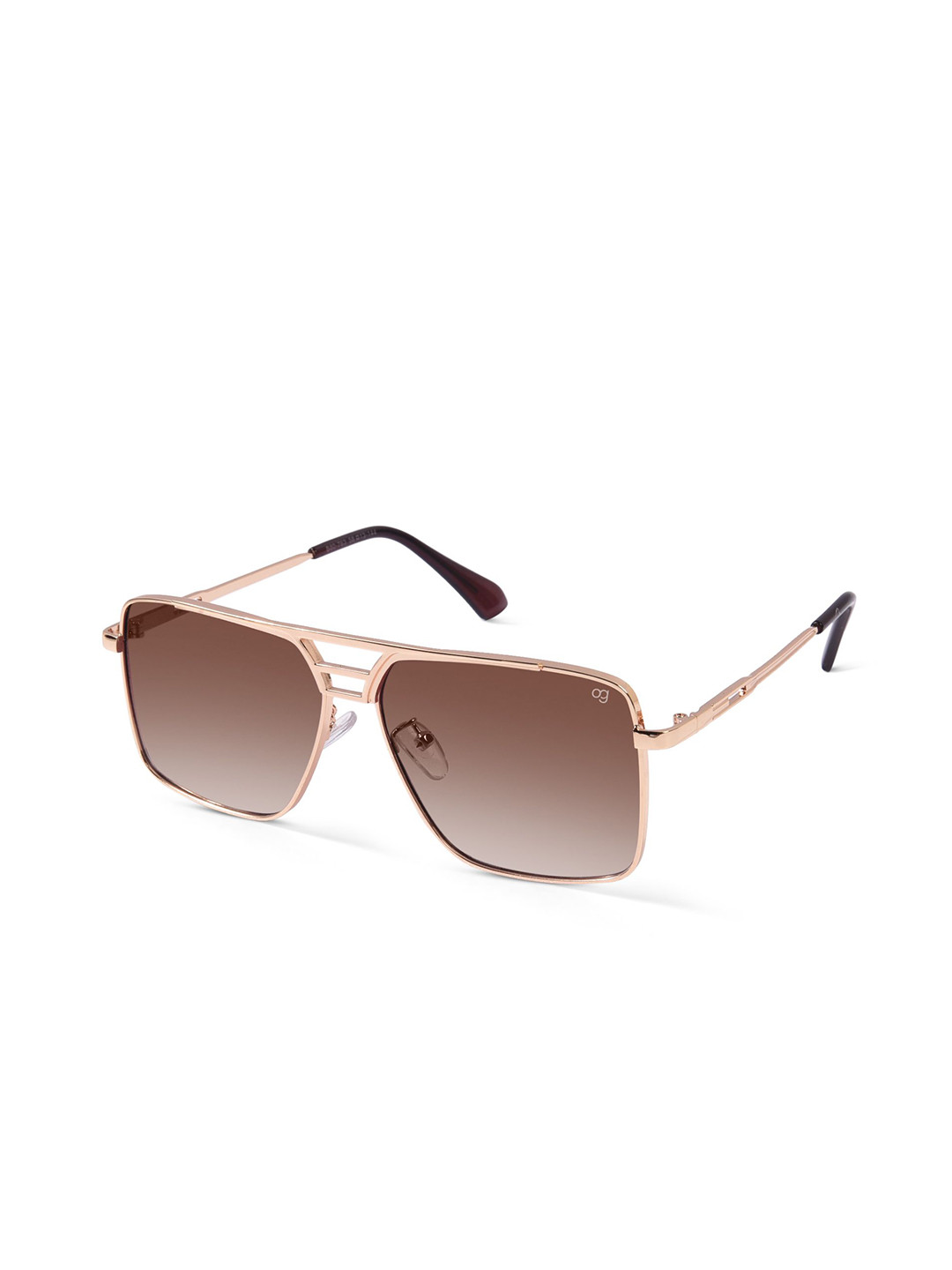 

Woggles Unisex Square Sunglasses with UV Protected Lens, Brown