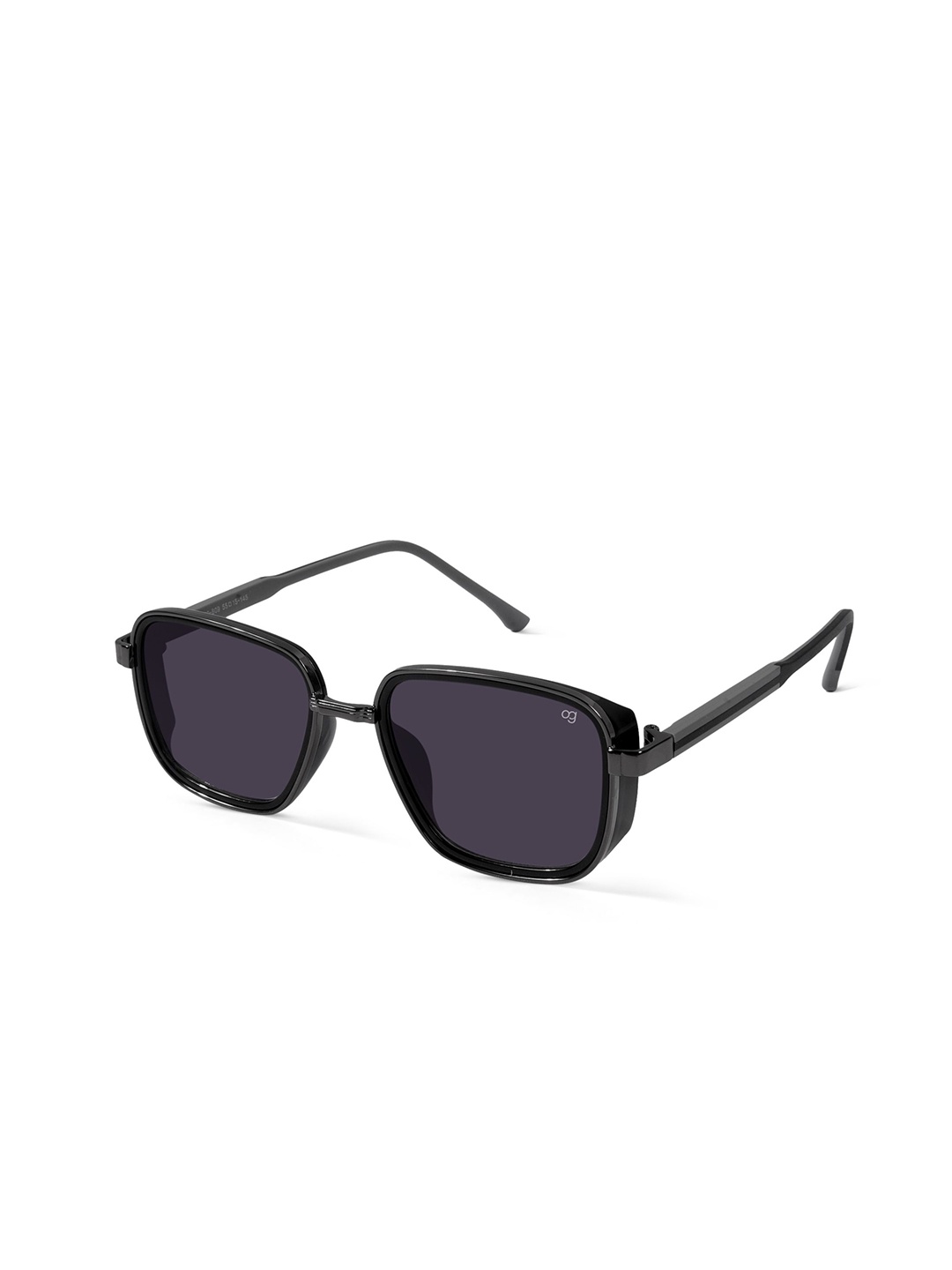 

Woggles Unisex Square Sunglasses with UV Protected Lens, Black
