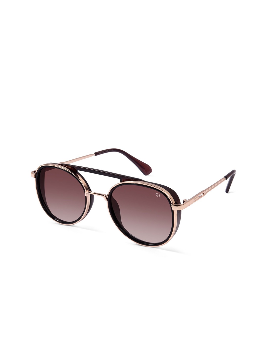 

Woggles Unisex Aviator Sunglasses with UV Protected Lens, Brown