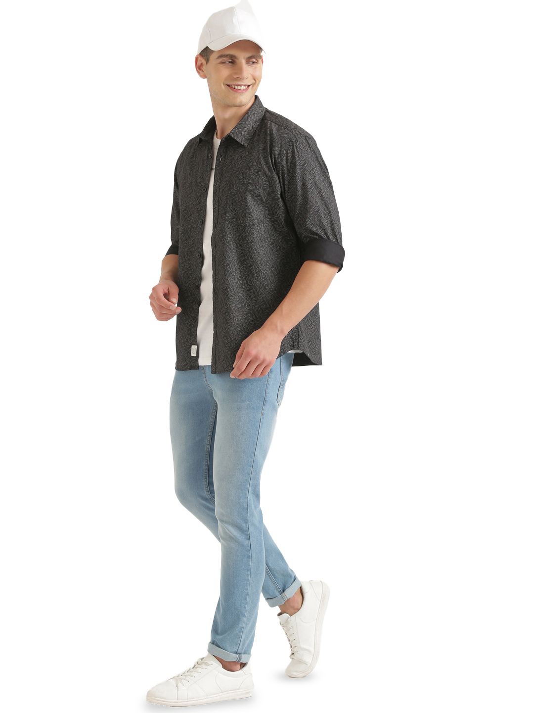 

Joven Men Opaque Casual Shirt, Black