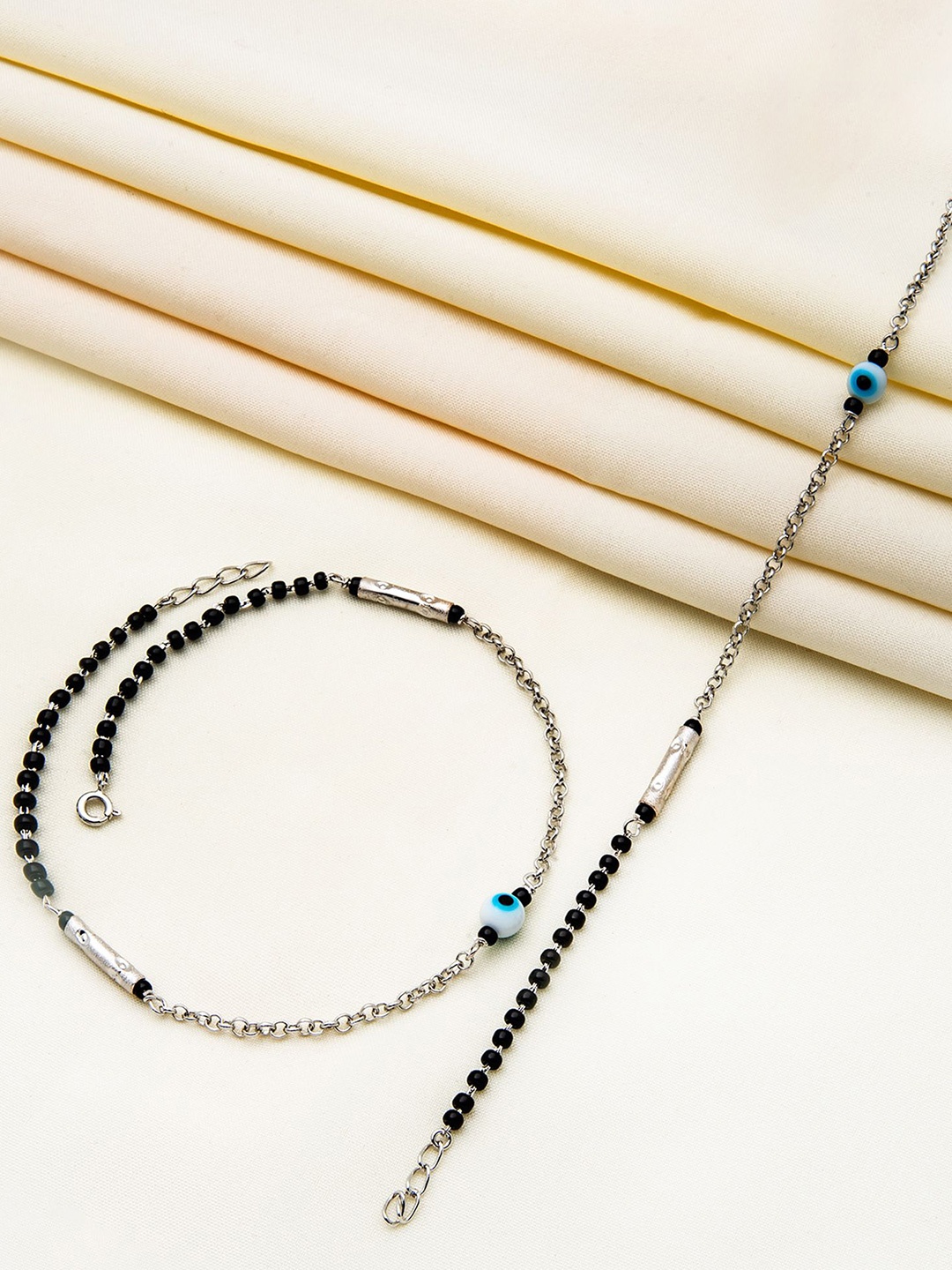 

SILBERRY Rhodium-Plated Anklet, Silver