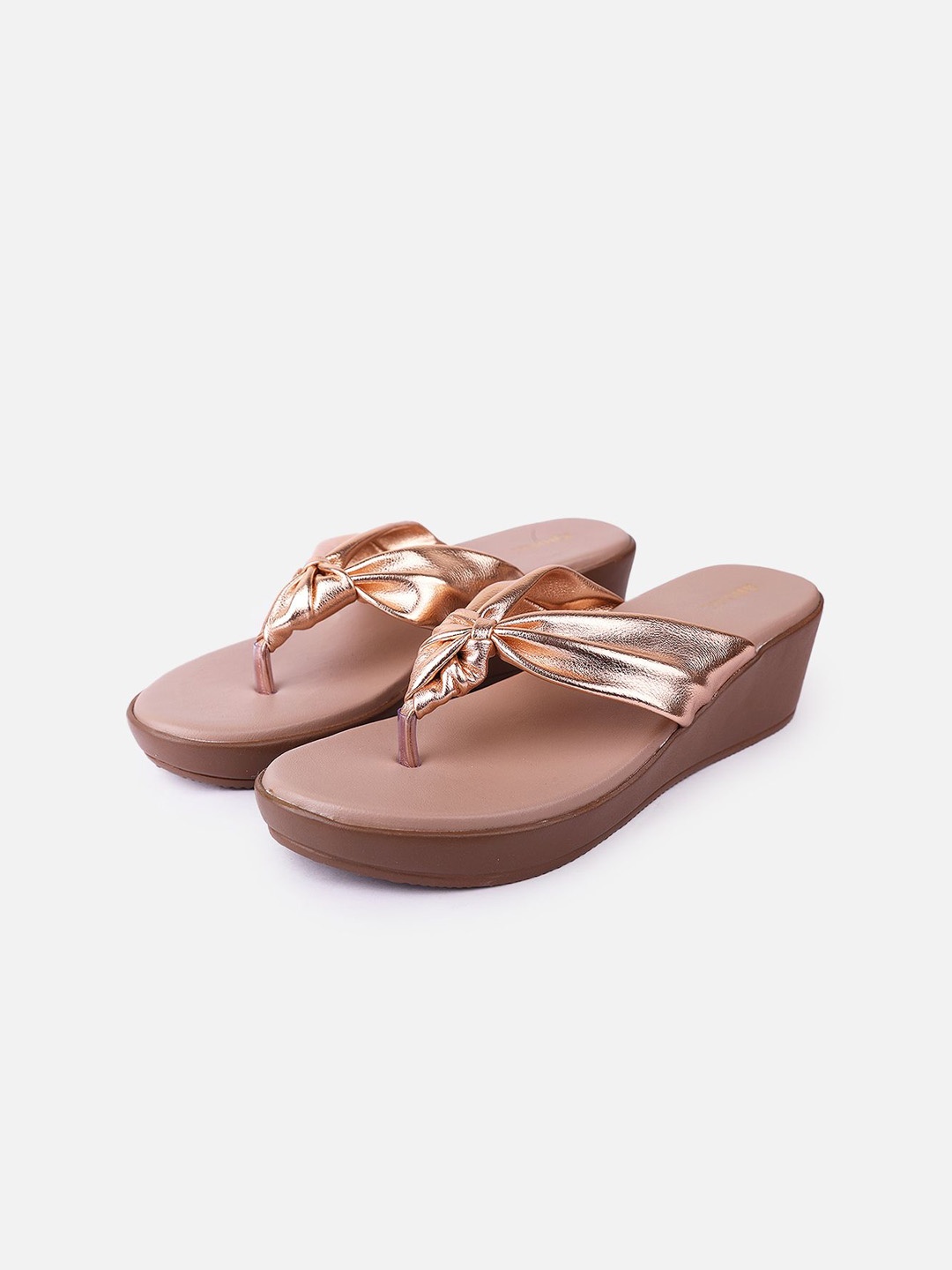 

Anouk Women Embellished Open Toe Flats, Rose gold