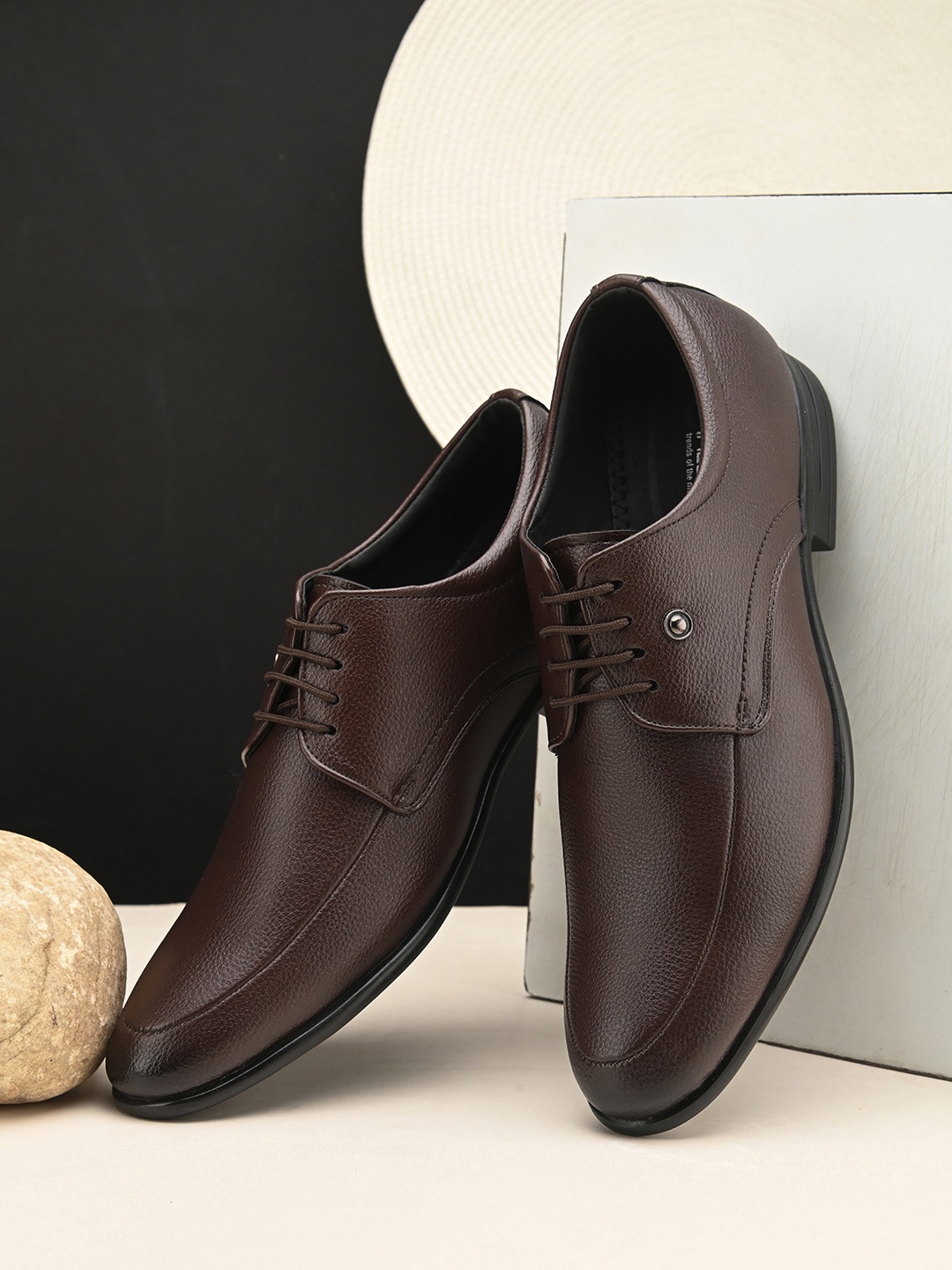 

IMCOLUS Men Formal Derby Shoes, Brown