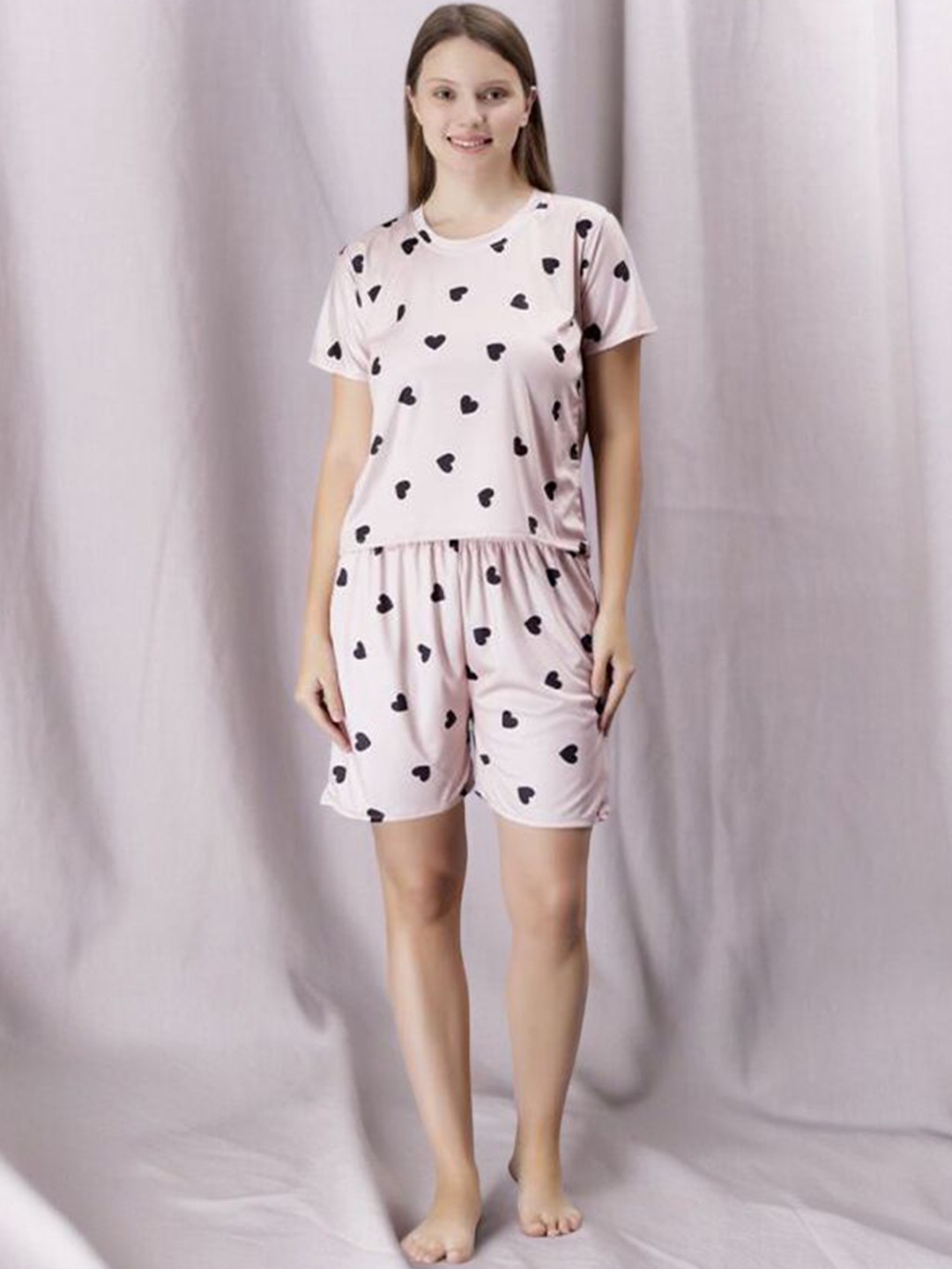 

Xivir Women Printed Night suit, Pink