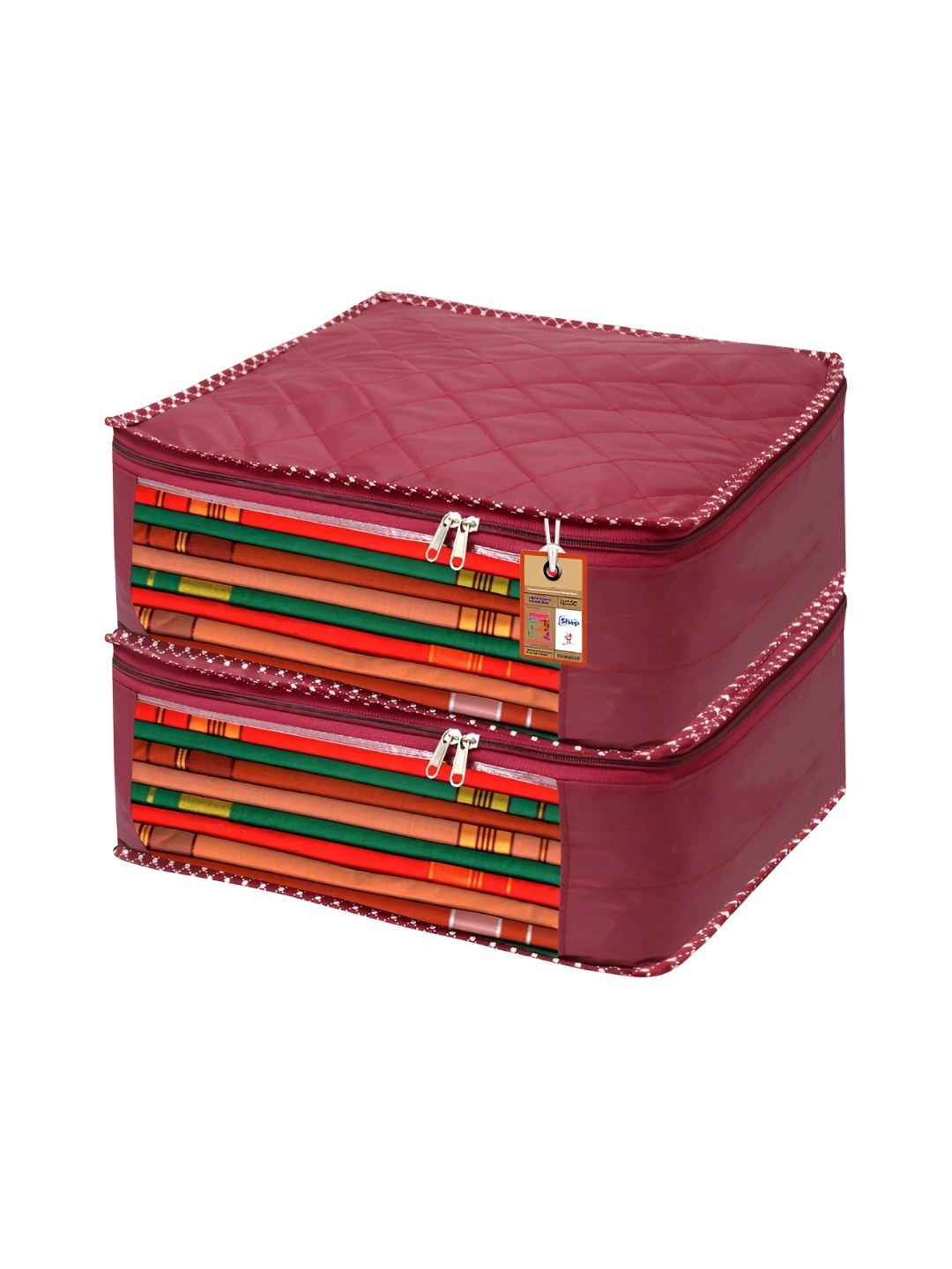 

atorakushon Maroon Set of 2 Reusable Multi-Utility Organisers