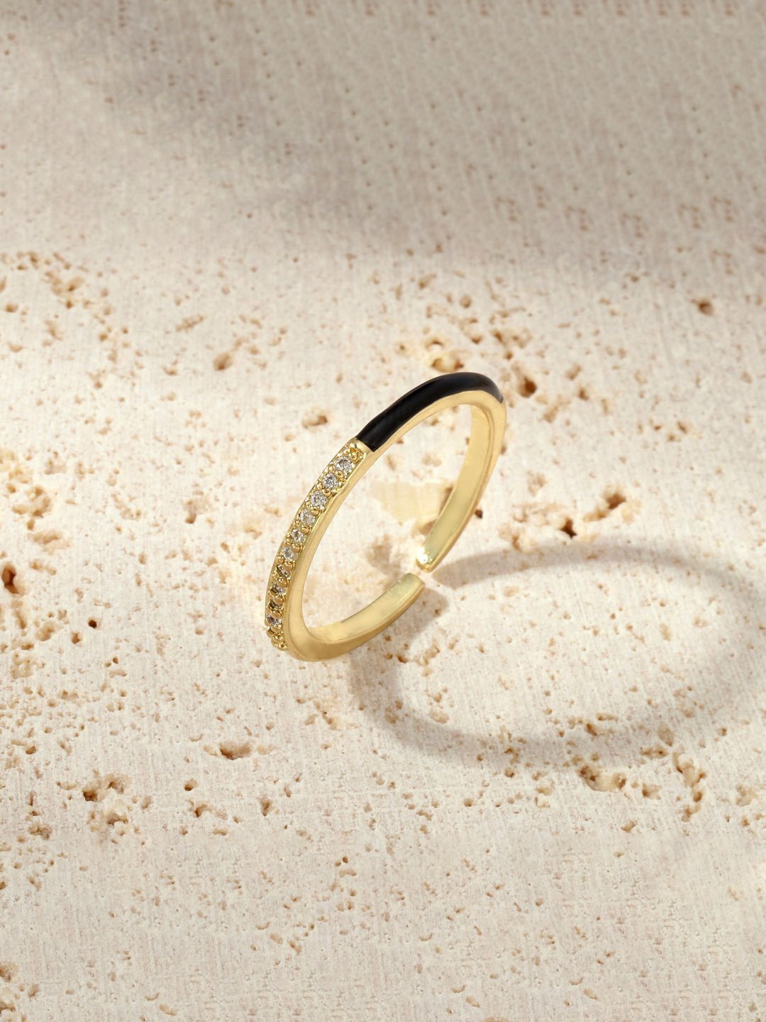 

SALTY Stones Studded Sublime Night Ring, Gold