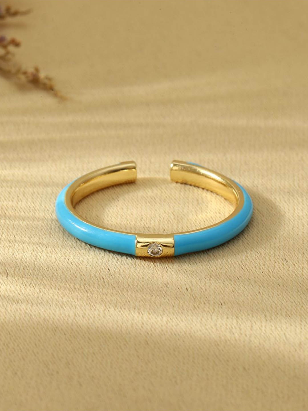 

SALTY Stone Studded Adjustable Finger Ring, Blue