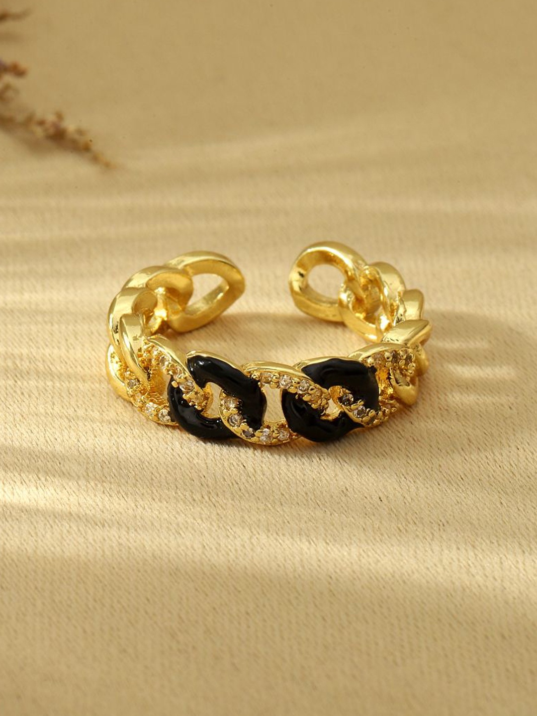

SALTY Stones Studded Forever Love Ring, Gold