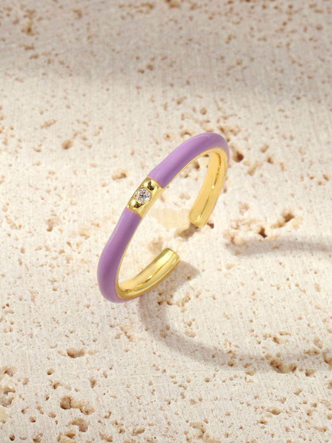 

SALTY Stones Studded Adjustable Finger Ring, Gold