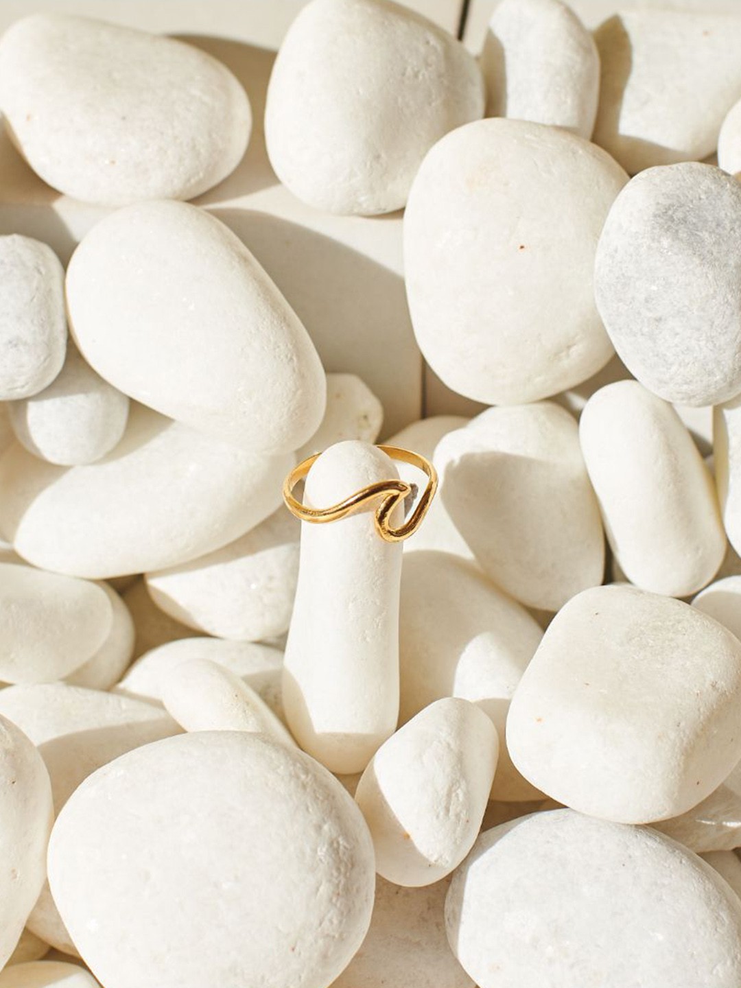 

SALTY Goldrush Band Adjustable Finger Ring, Gold